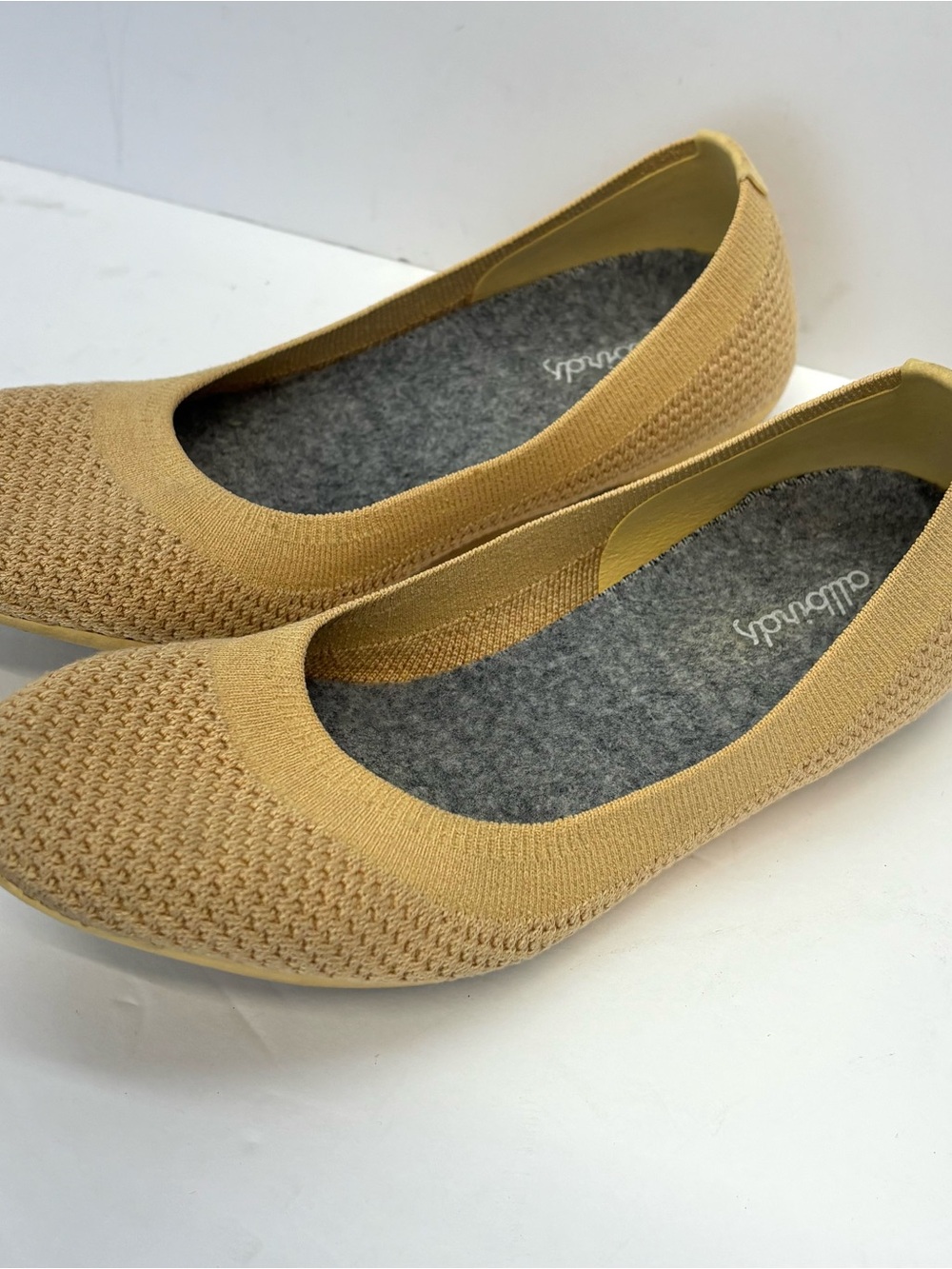 Womens All Birds Tree Breezer Ballet Flats Size 5.5 Nude Tan Beach Boho Casual
